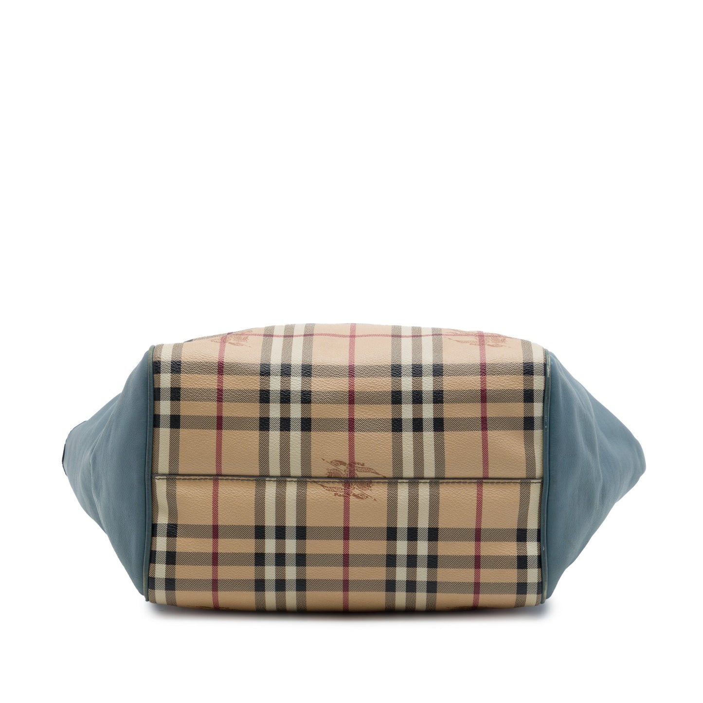 Burberry Small Haymarket Check Coated Canvas and Calfskin Canterbury Tote