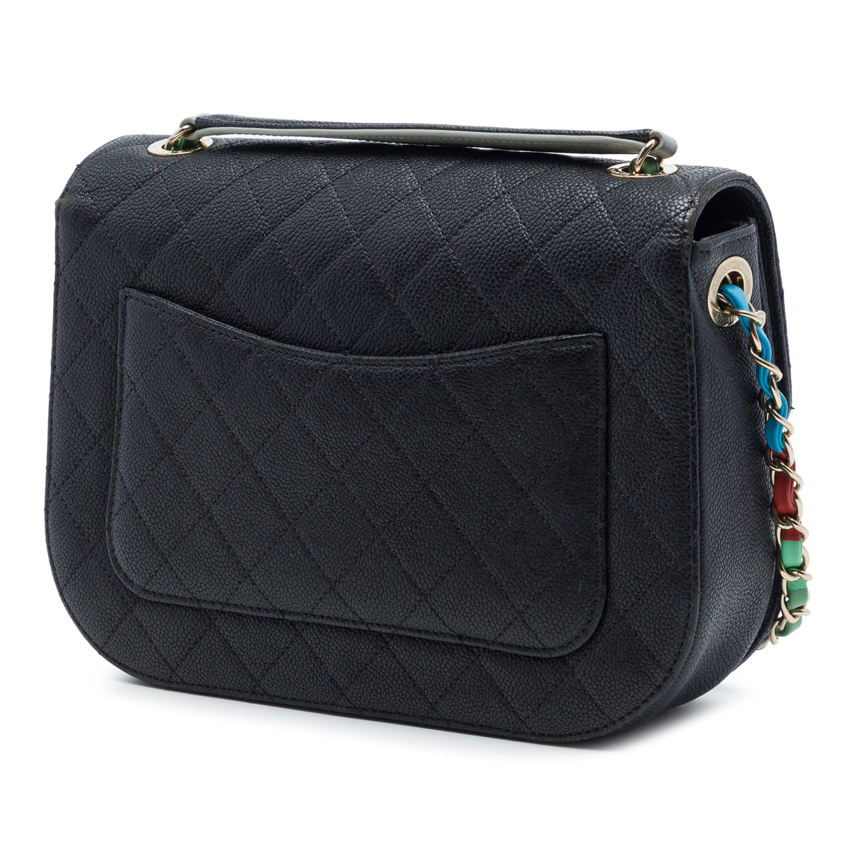 Chanel Paris Cuba Medium Quilted Caviar Thread Around Flap
