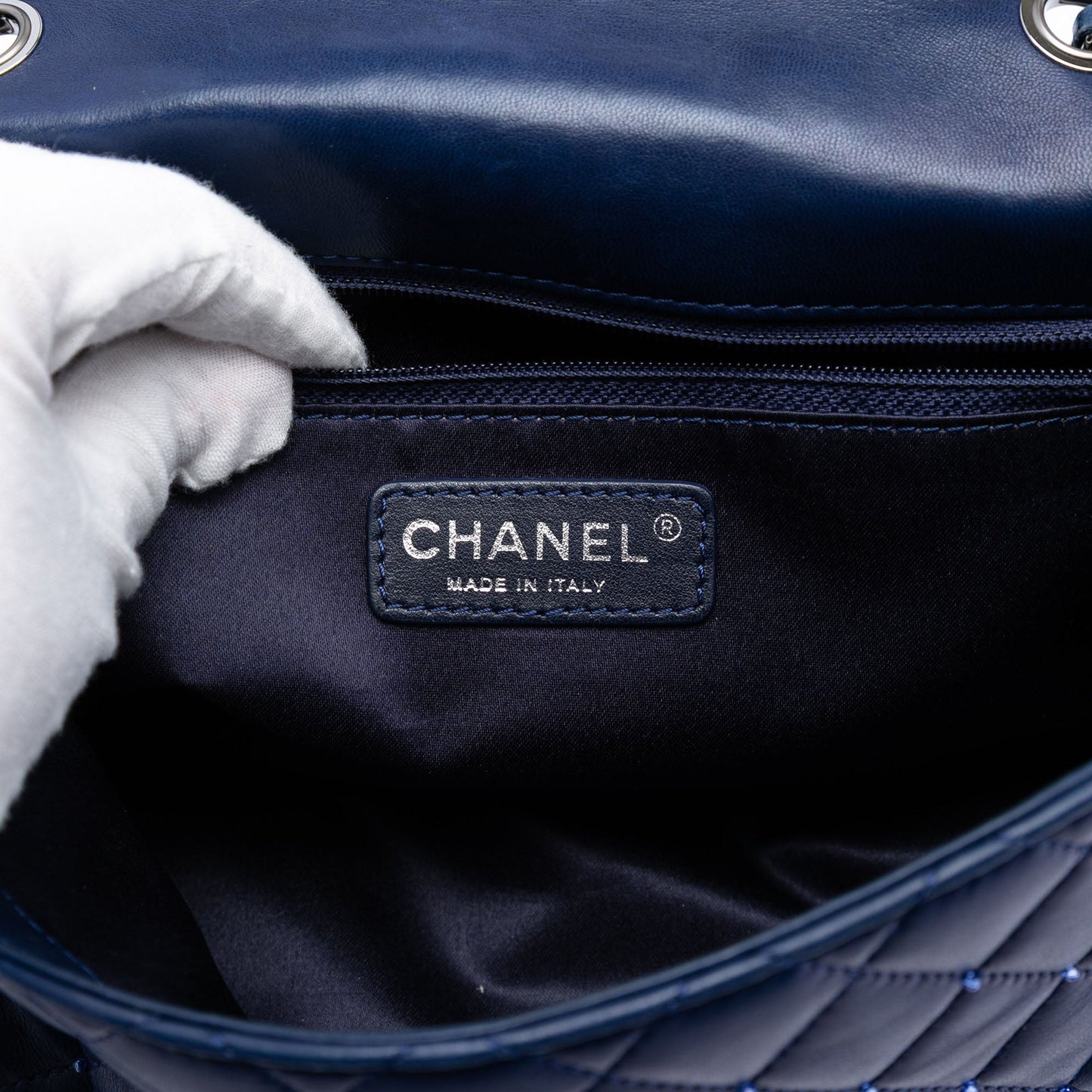 Small Quilted Lambskin Beaded Single Flap