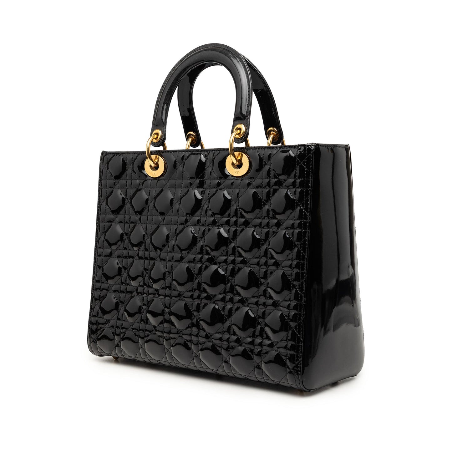 Dior Large Patent Cannage Lady Dior