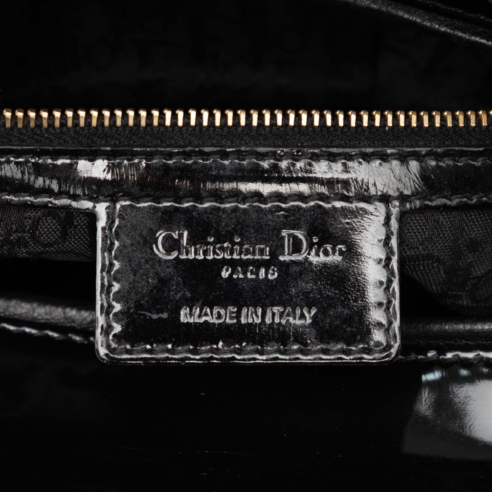Dior Large Patent Cannage Lady Dior