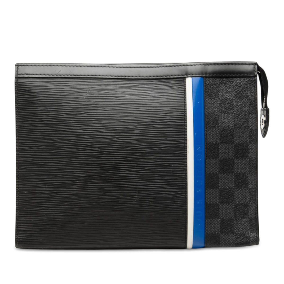 Louis Vuitton Epi and Damier Graphite Stripe Pochette Voyage MM — Black