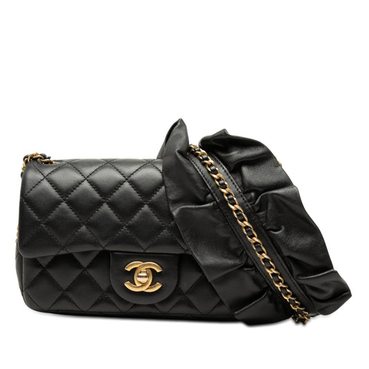 Chanel Mini Rectangular Classic Lambskin Romance Single Flap