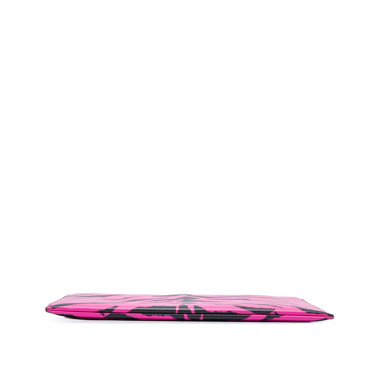 Saint Laurent Grain De Poudre Zebra Print Zip Clutch