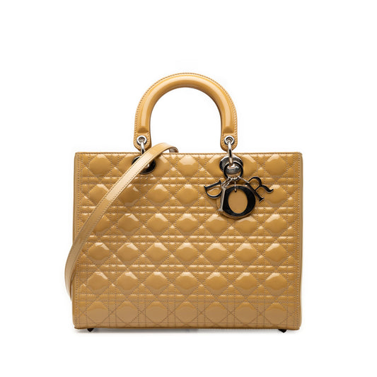 Dior Large Patent Cannage Lady Dior