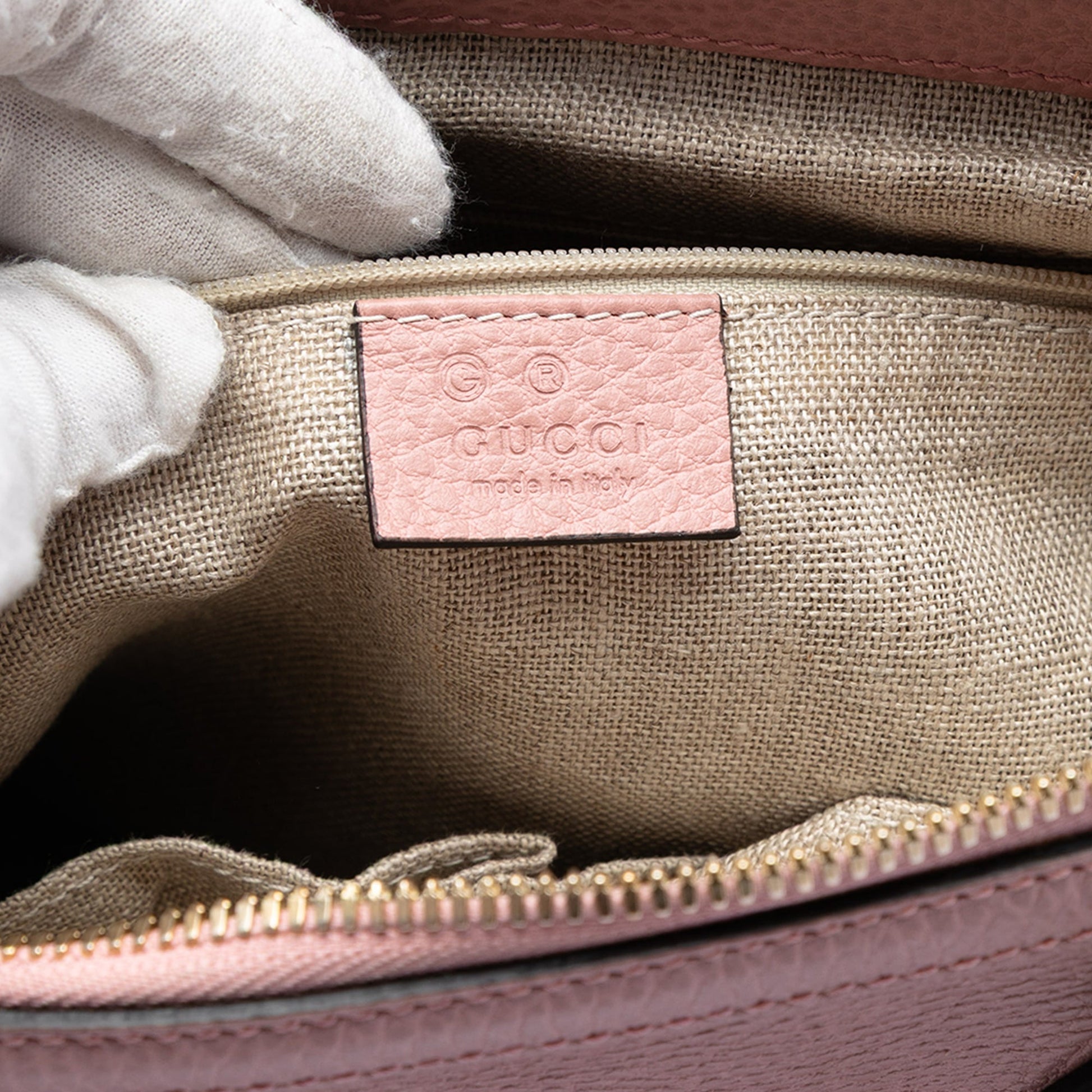Gucci Dollar Calfskin GG Charm Satchel