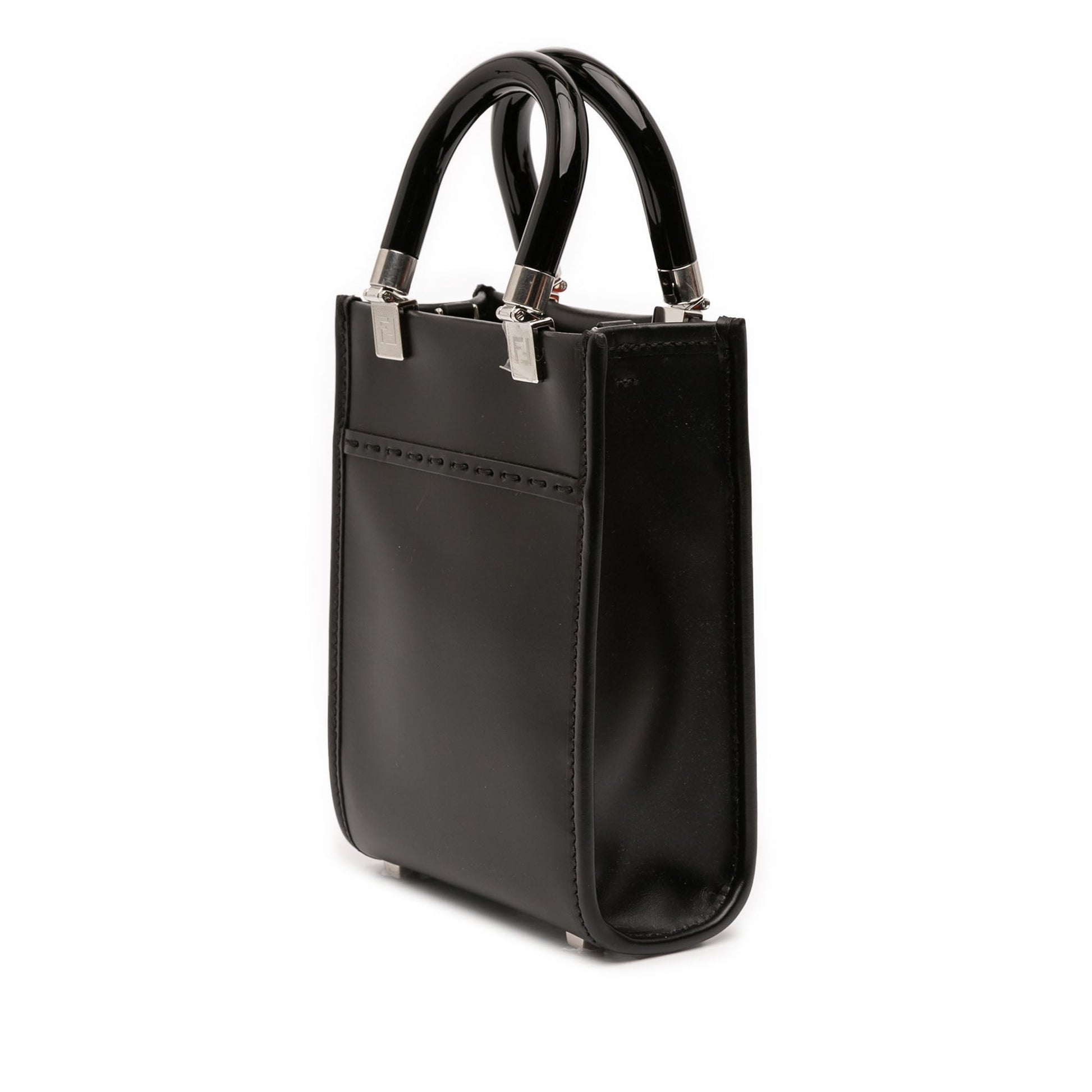 Fendi Mini Leather Sunshine Shopper Tote