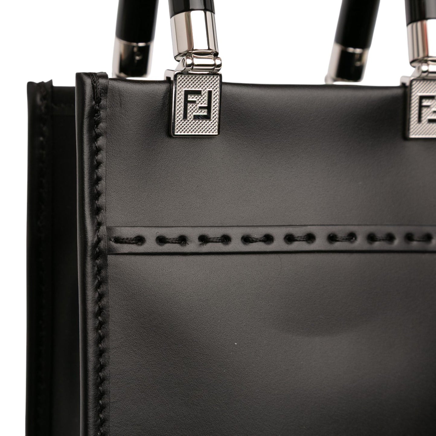 Fendi Mini Leather Sunshine Shopper Tote