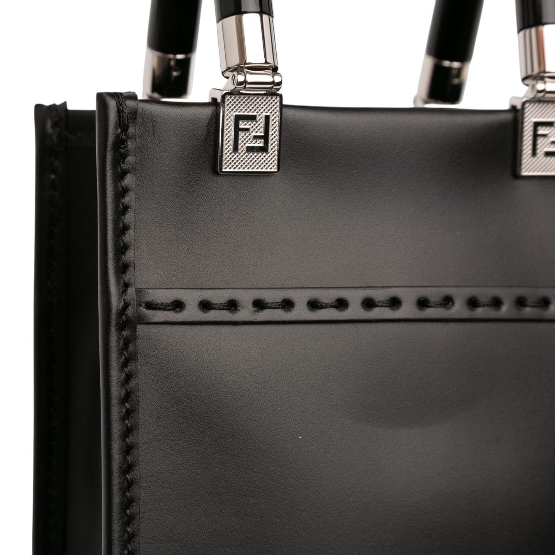Fendi Mini Leather Sunshine Shopper Tote