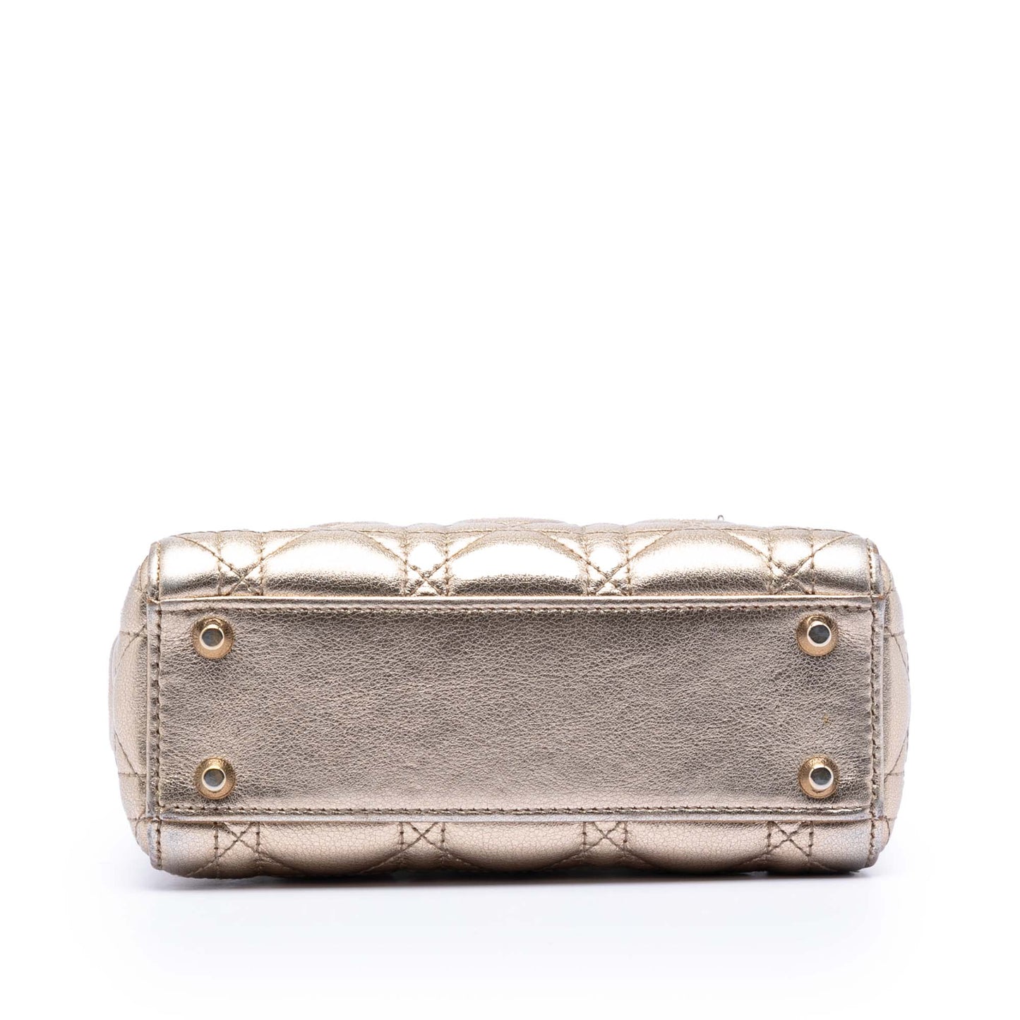 Dior Mini Metallic Lambskin Cannage Lady Dior