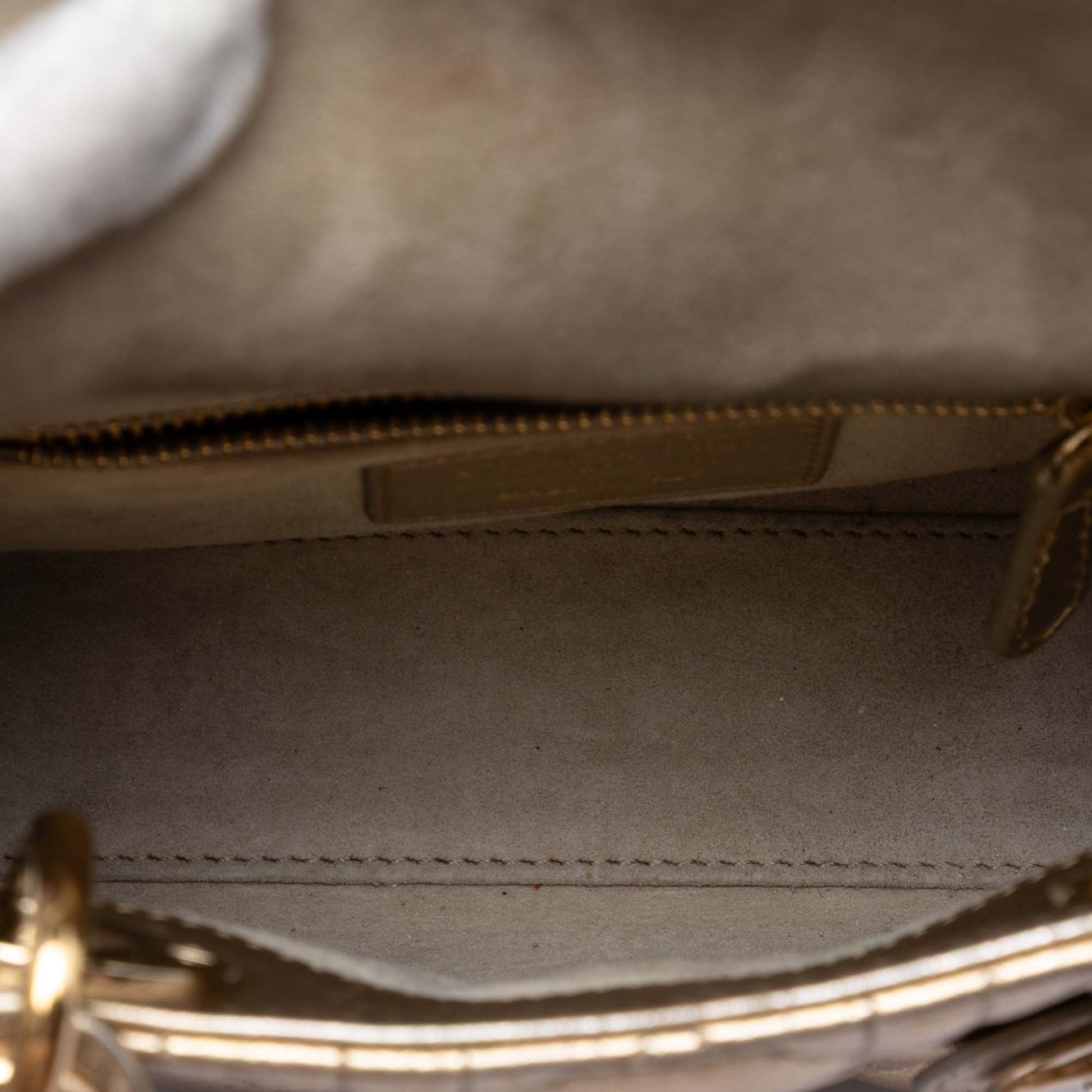 Dior Mini Metallic Lambskin Cannage Lady Dior