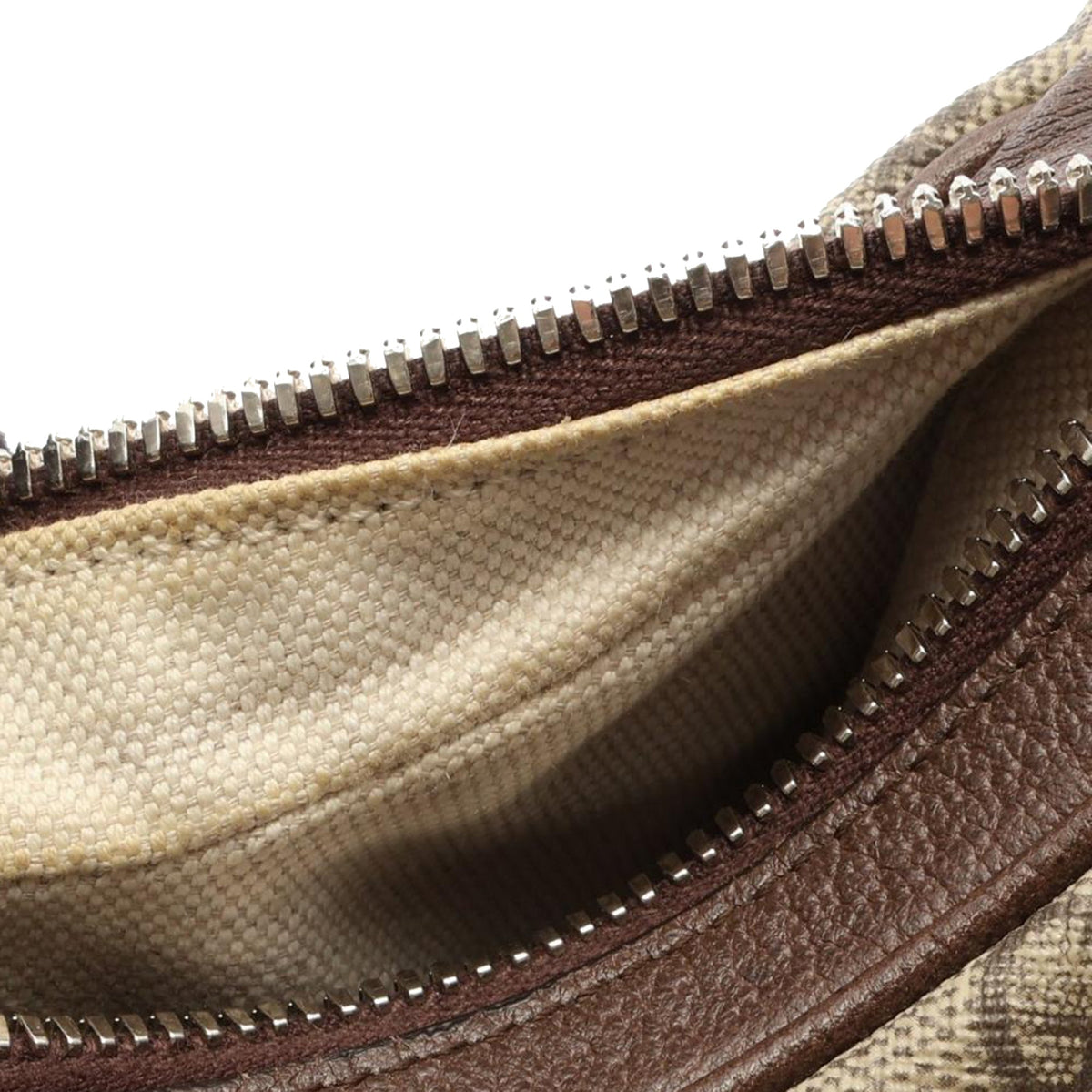 Gucci Small GG Supreme Web Attache Crossbody — Beige