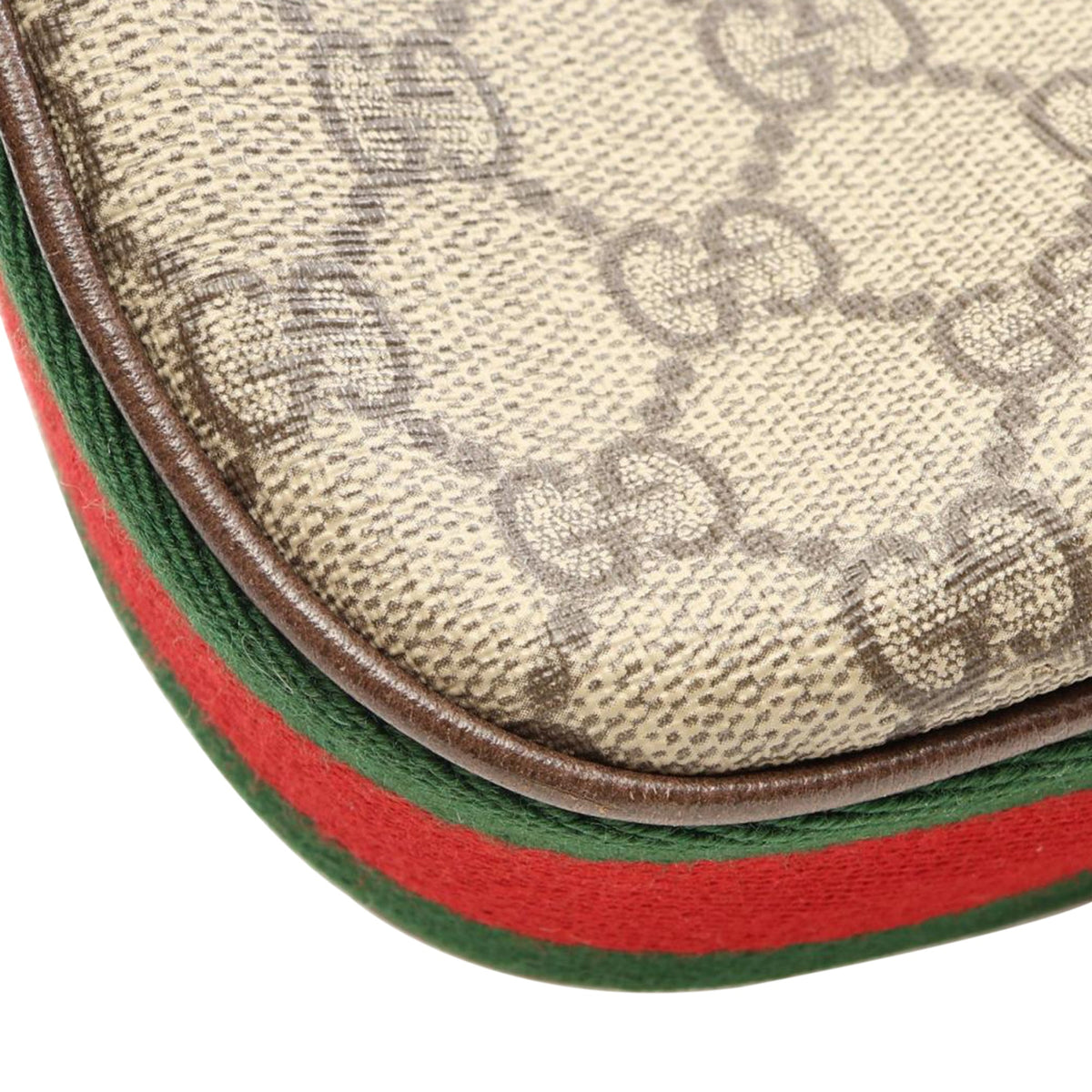 Gucci Small GG Supreme Web Attache Crossbody — Beige