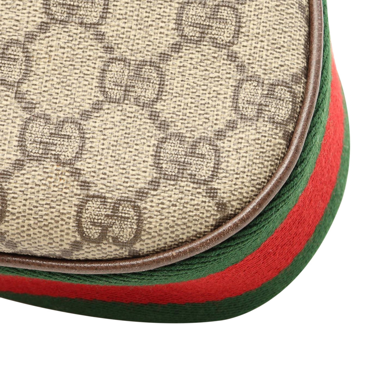 Gucci Small GG Supreme Web Attache Crossbody — Beige