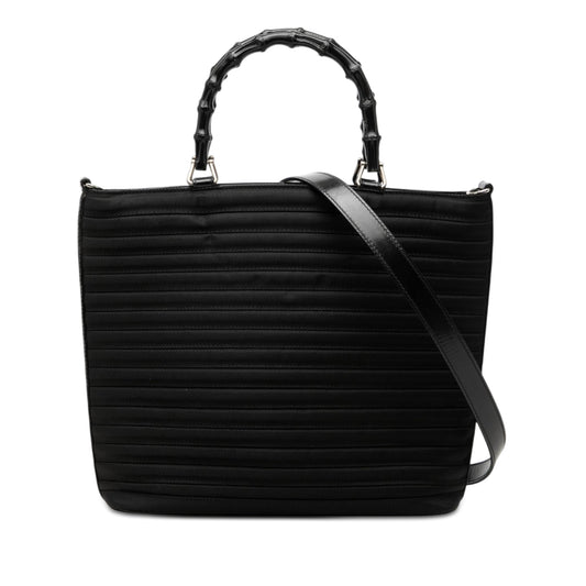 Gucci Nylon Bamboo Satchel