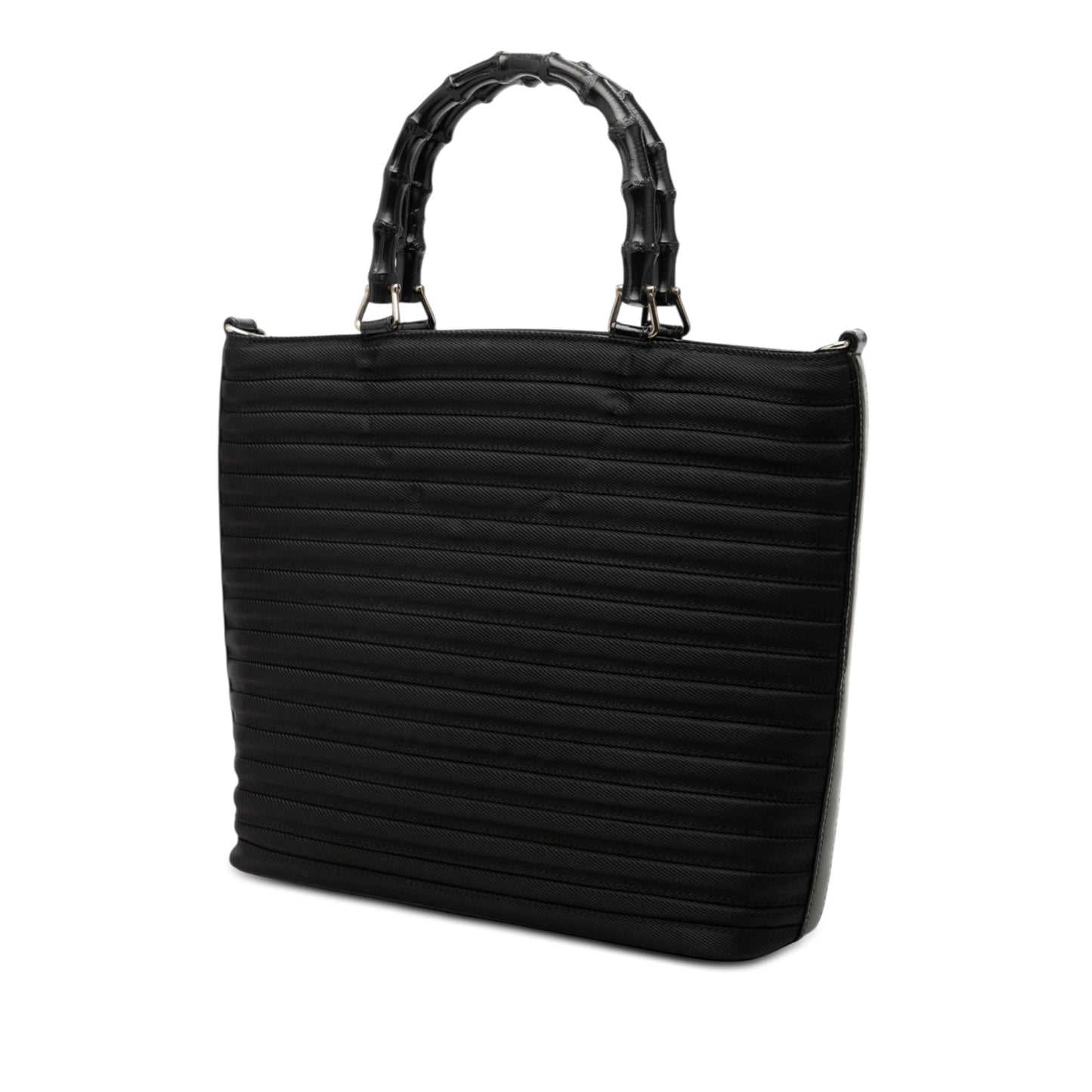 Gucci Nylon Bamboo Satchel
