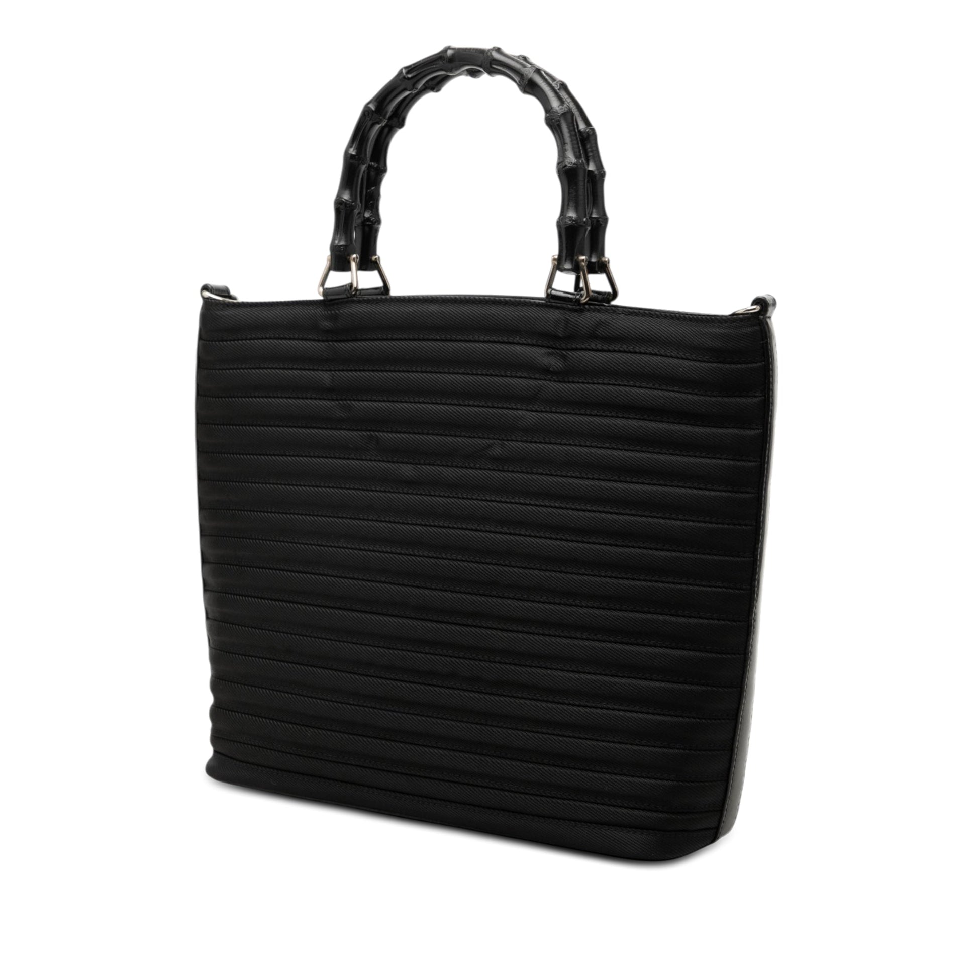 Gucci Nylon Bamboo Satchel
