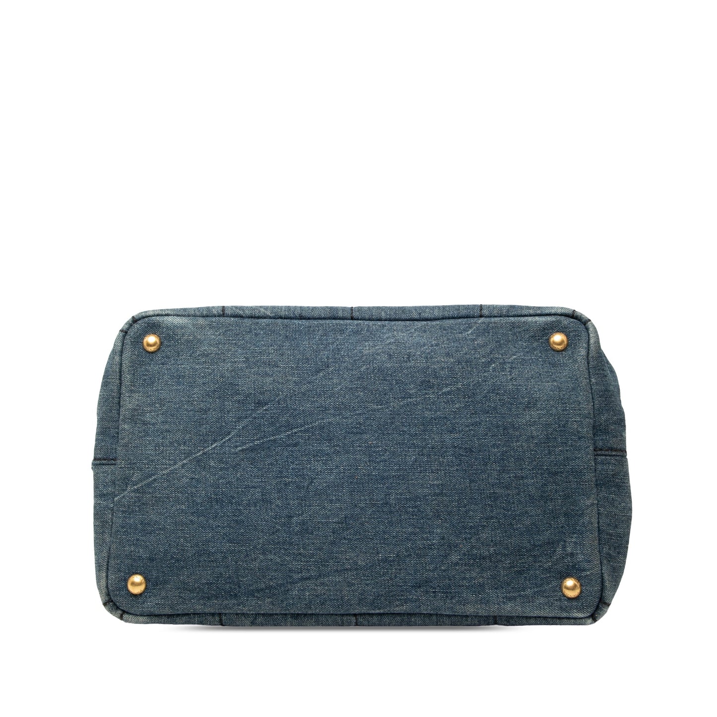 Prada Denim Canapa Logo Satchel