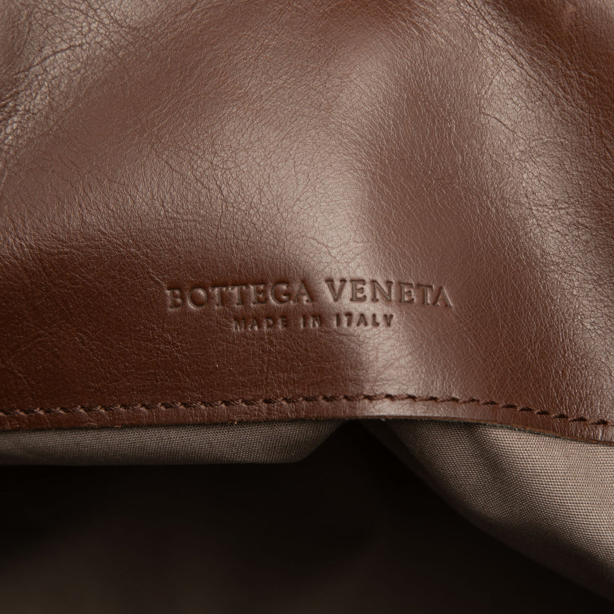 Bottega Veneta Bicolor Nappa Intrecciato Tote — Brown