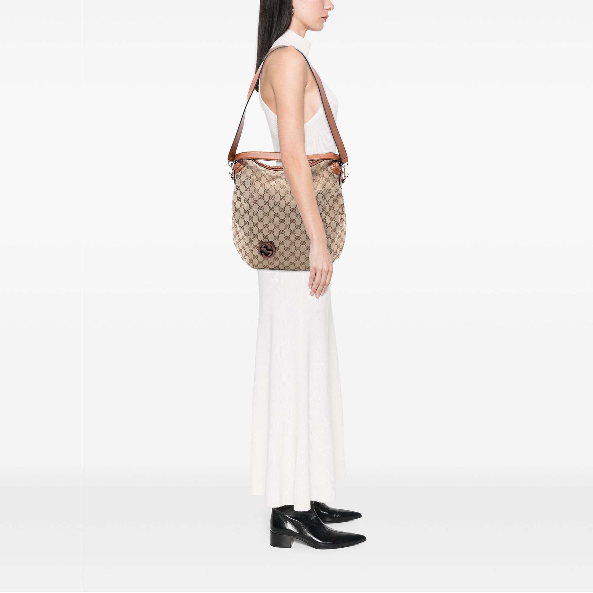Medium GG Canvas Brick Lane Convertible Hobo
