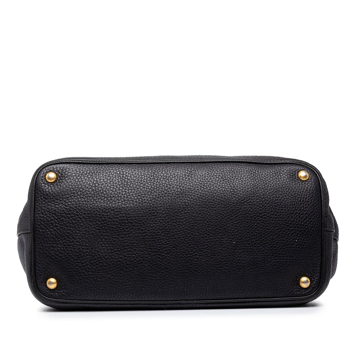 Prada Vitello Daino Open Convertible Tote — Black