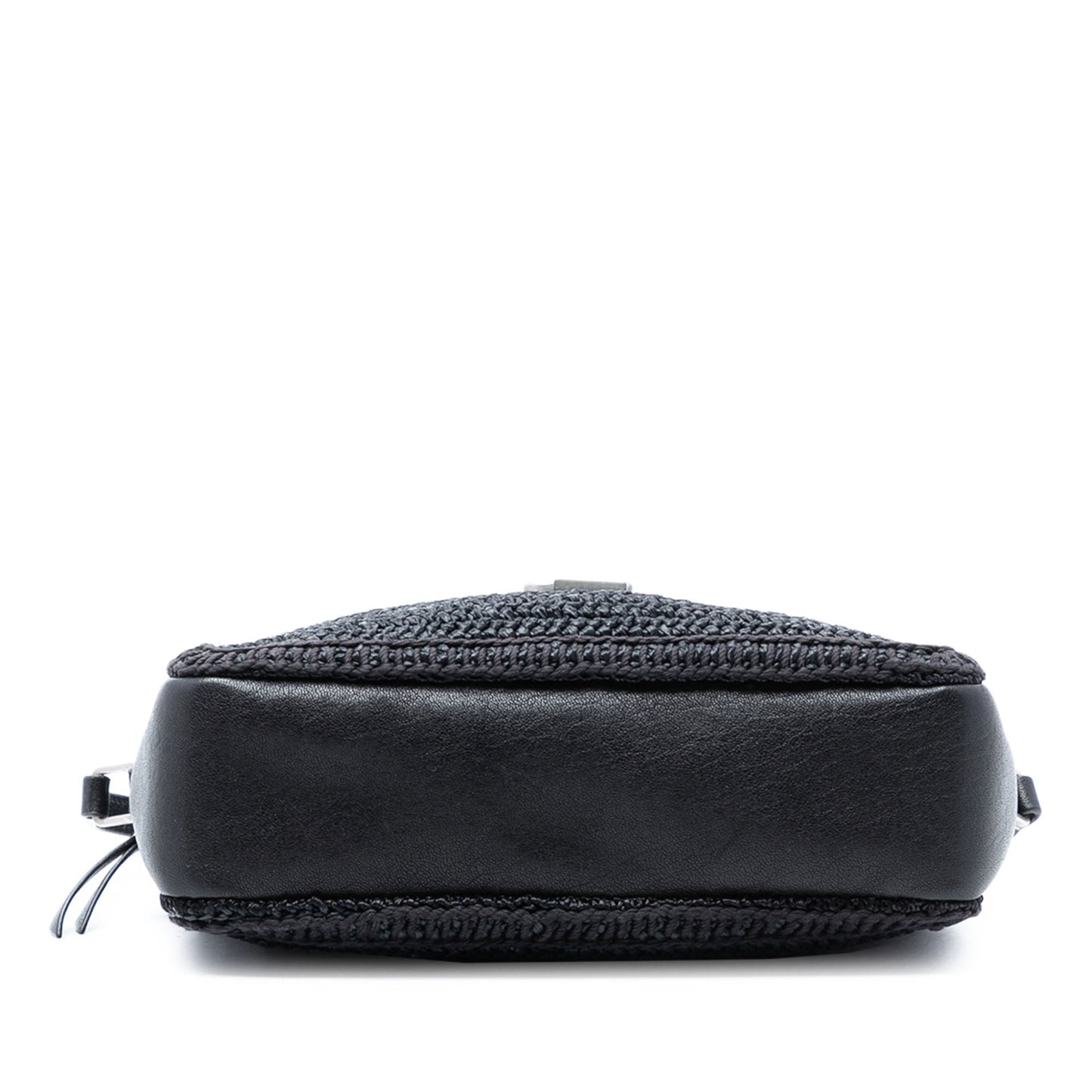 Saint Laurent Woven Raffia and Leather Lou Camera Bag