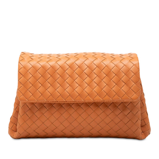 Bottega Veneta Nappa Intrecciato Flap Clutch