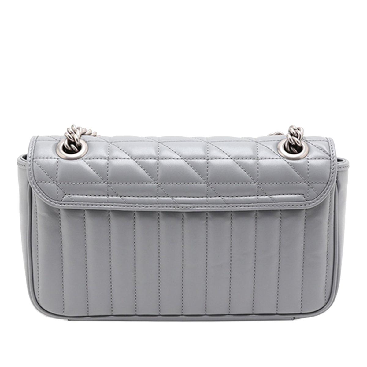 Gucci Medium GG Marmont Matelasse Leather Aria Shoulder Bag — Gray