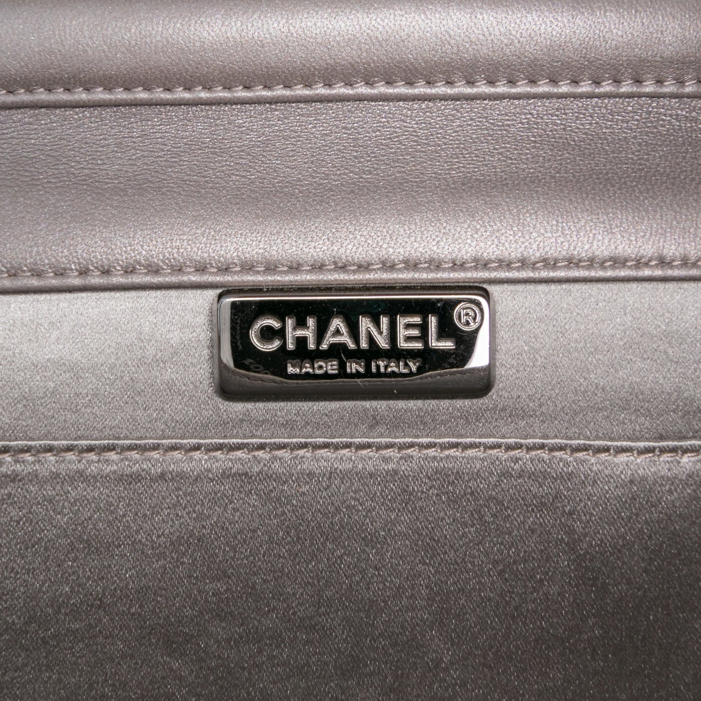 Chanel Small Lambskin Chocolate Bar CC Piercing Studded Chain Flap