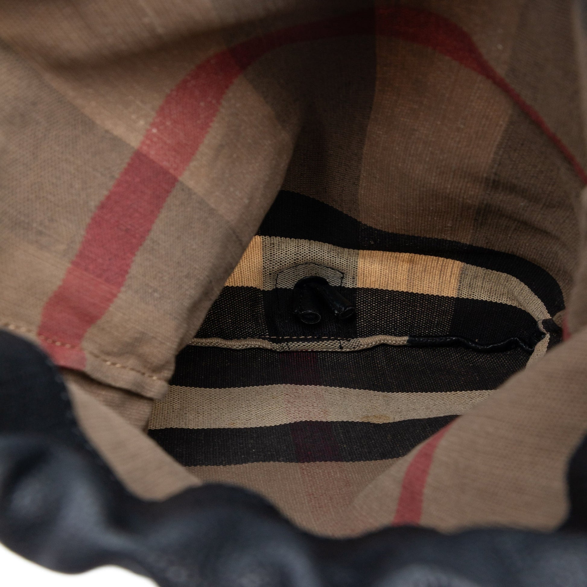 Burberry Mega Check Canvas Drawstring Backpack
