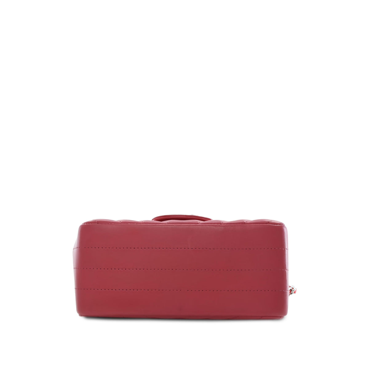 Chanel Mini Square Classic Chevron Lambskin Single Flap — Pink