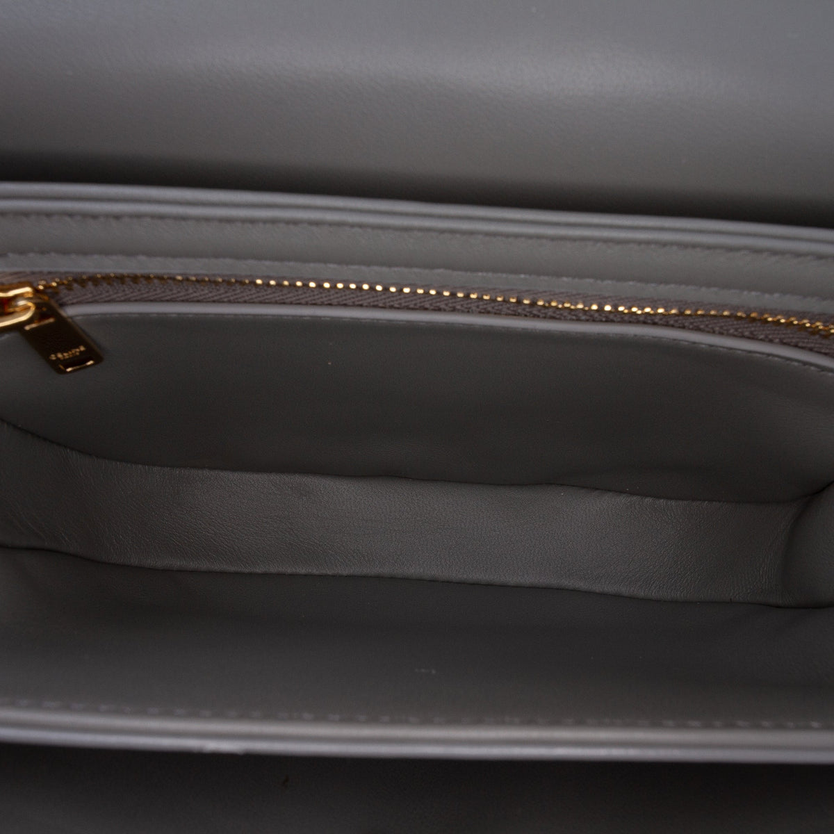 Celine Teen Shiny Calfskin Triomphe Besace Clea Chain Crossbody