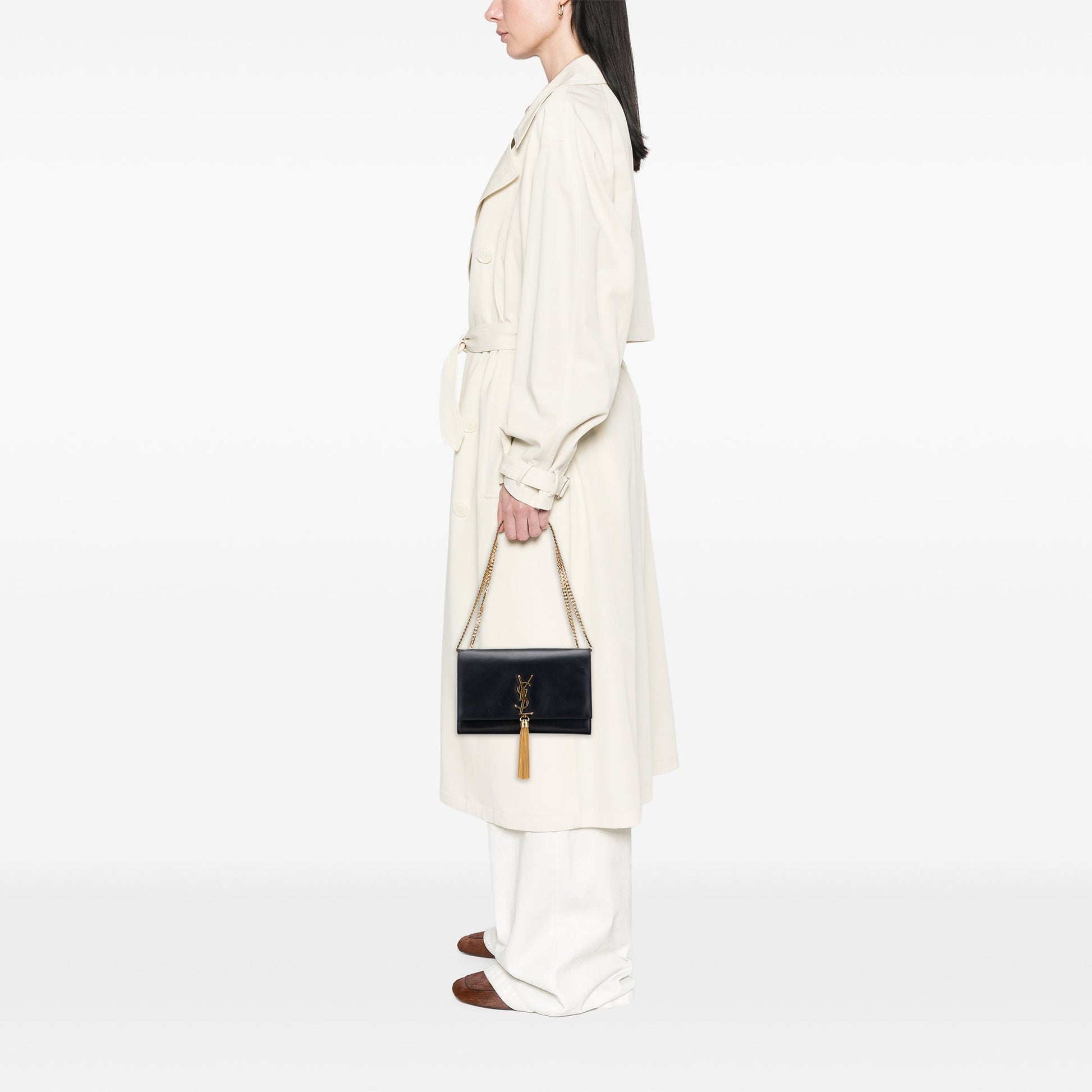 Saint Laurent Medium Smooth Calfskin Classic Monogram Kate Tassel Crossbody