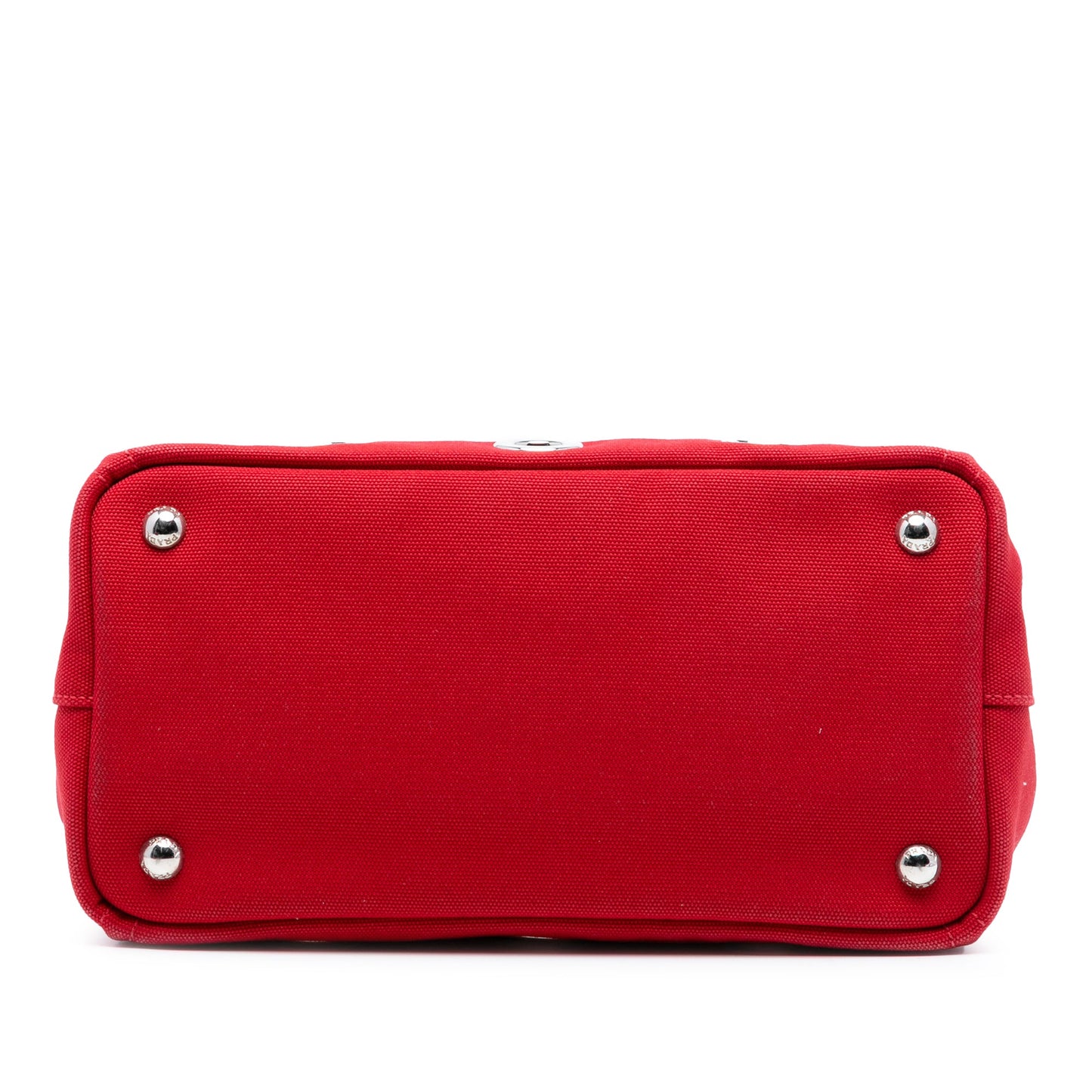 Prada Small Canvas Canapa Grommet Satchel