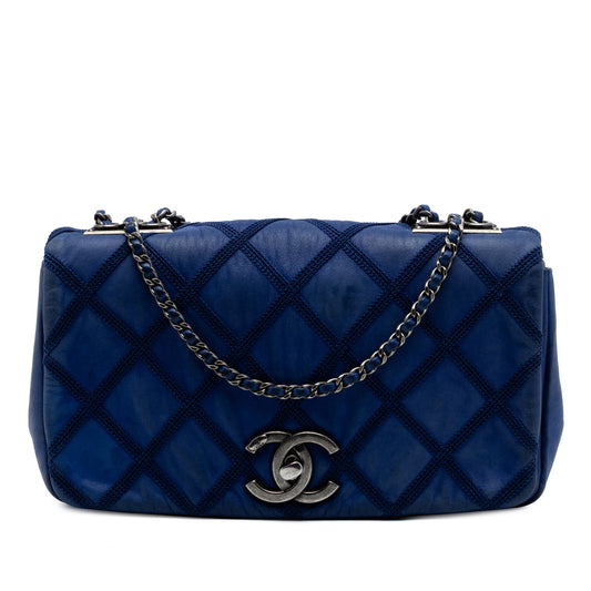 Chanel Small Iridescent Calfskin Diamond Stitch Chain Flap
