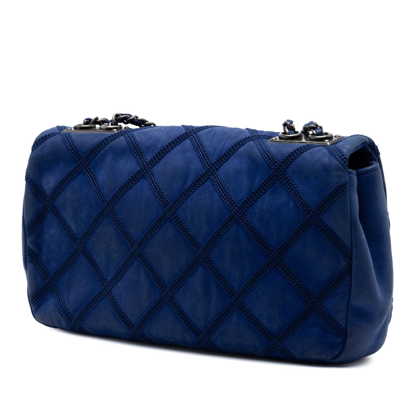 Chanel Small Iridescent Calfskin Diamond Stitch Chain Flap