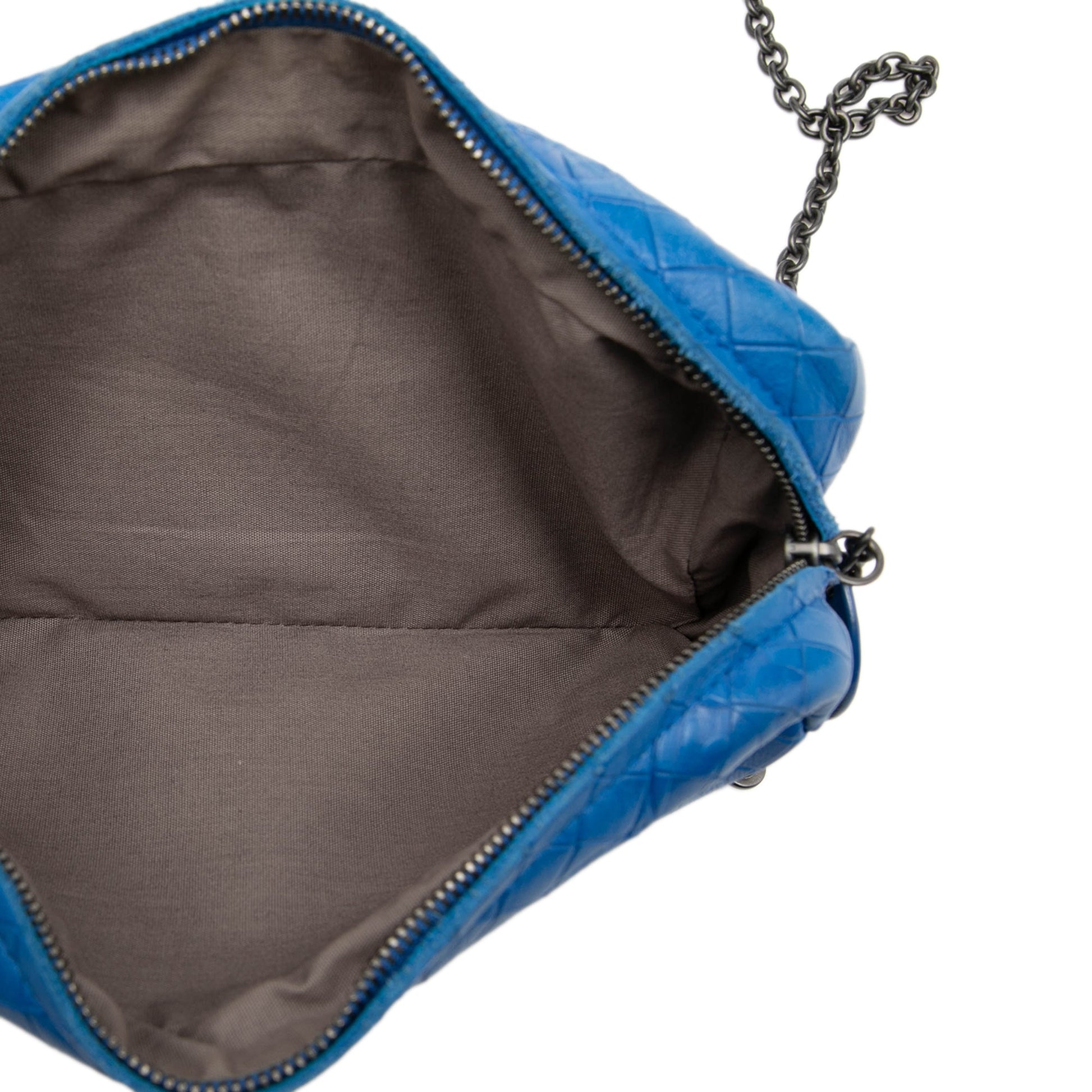 Bottega Veneta Small Calfskin Intrecciomirage Embossed Butterfly Chain Crossbody