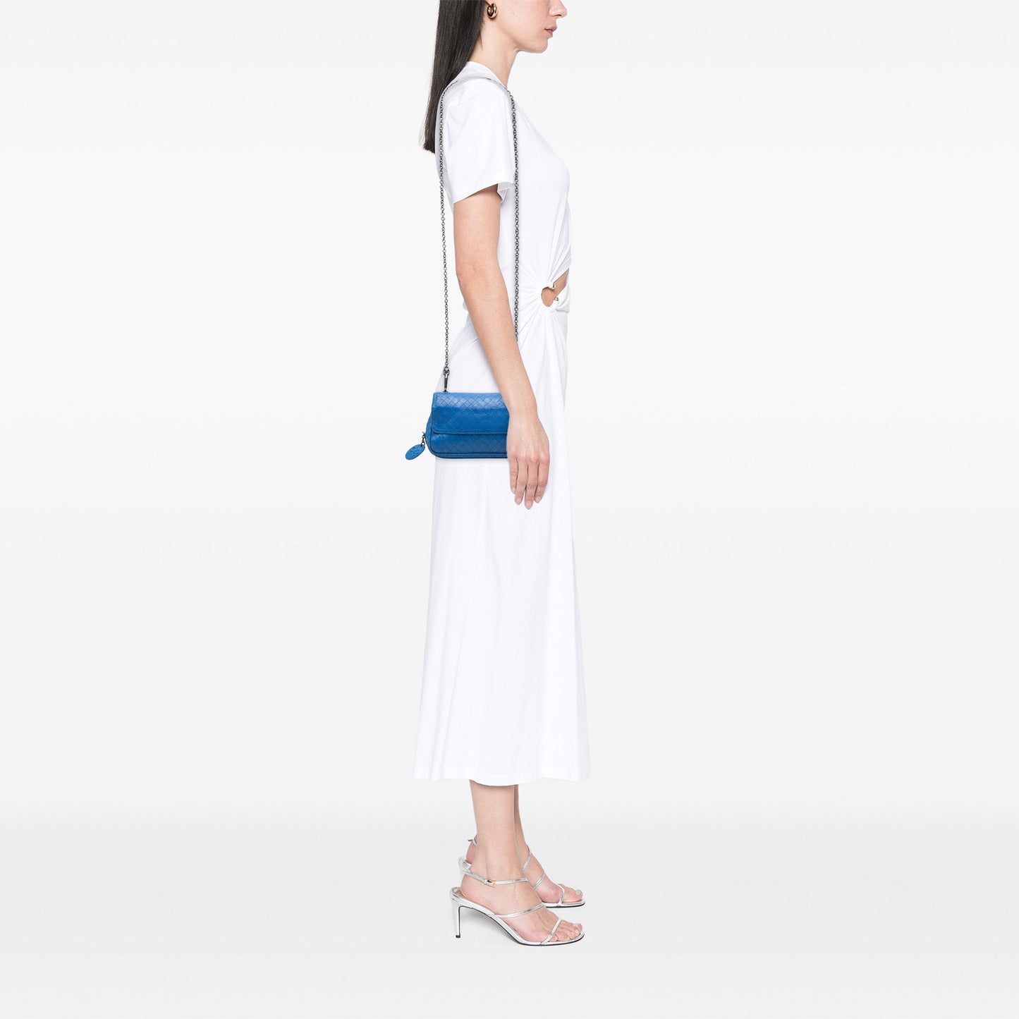 Bottega Veneta Small Calfskin Intrecciomirage Embossed Butterfly Chain Crossbody