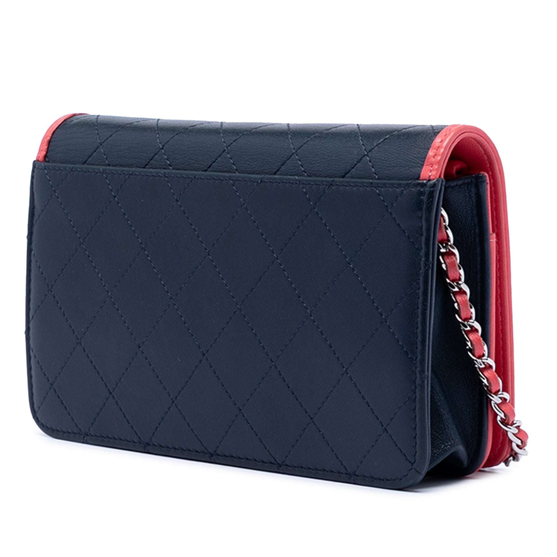 Chanel Quilted Lambskin Color Pop CC Wallet on Chain