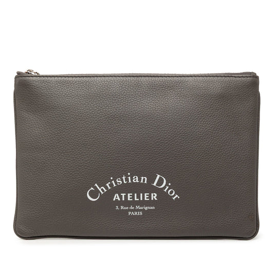 Dior Grained Calfskin Atelier Clutch