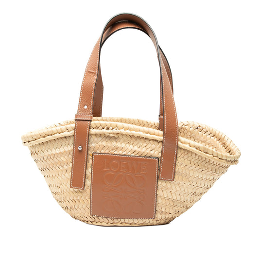 LOEWE Small Raffia Anagram Basket Bag