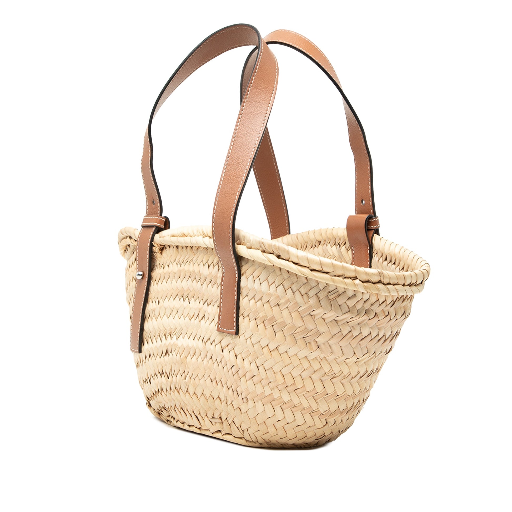 LOEWE Small Raffia Anagram Basket Bag