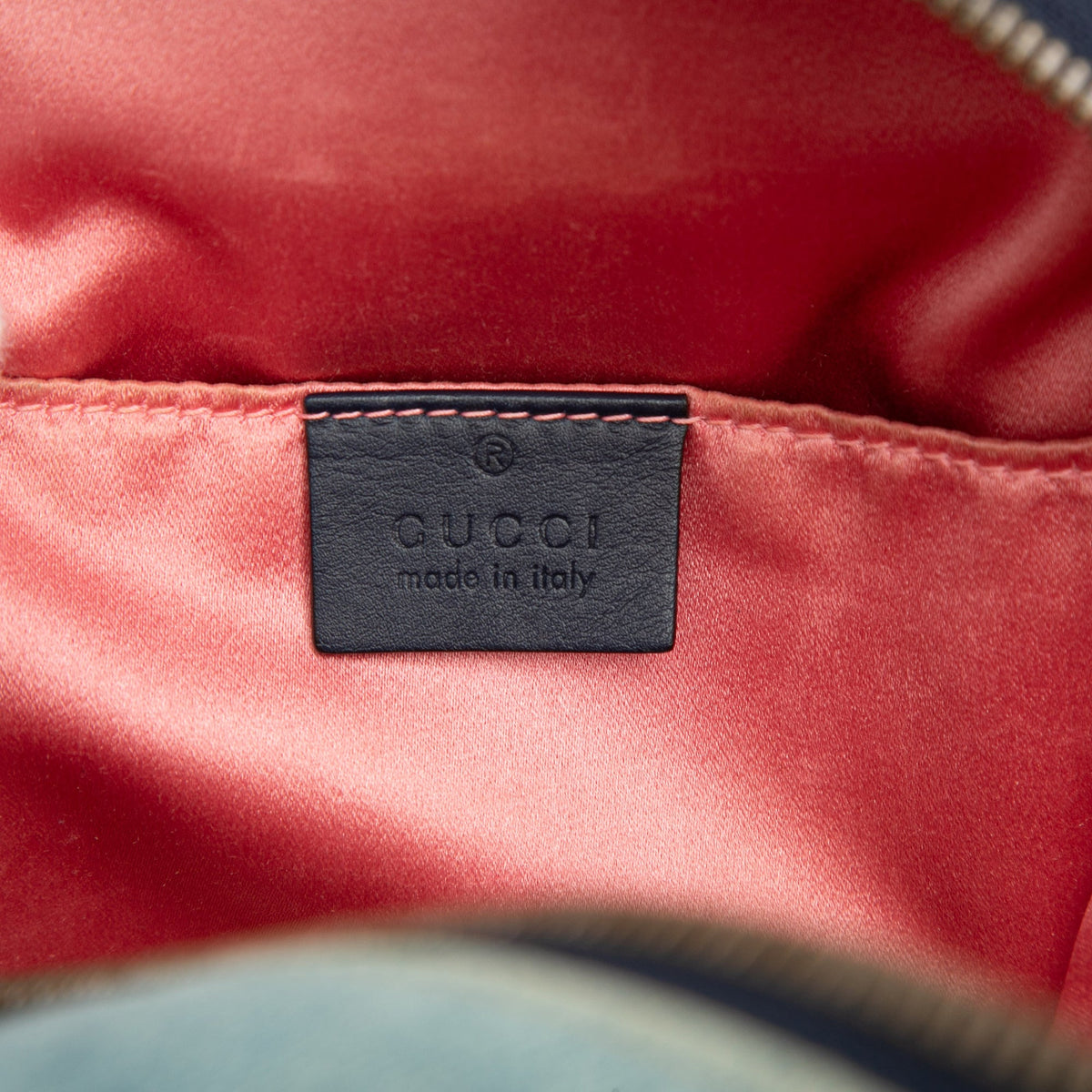 Gucci Small GG Marmont Pearl Studded Matelasse Denim Backpack