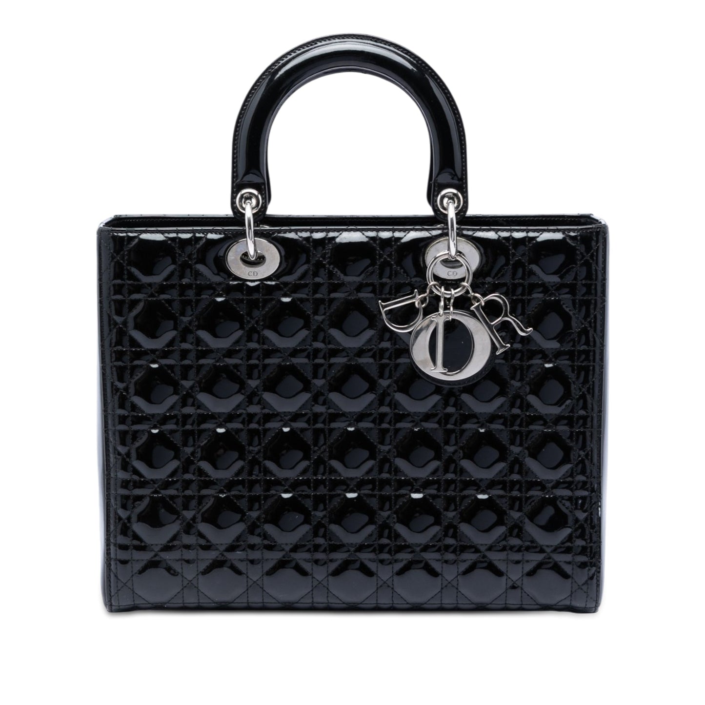 Dior Large Patent Cannage Lady Dior
