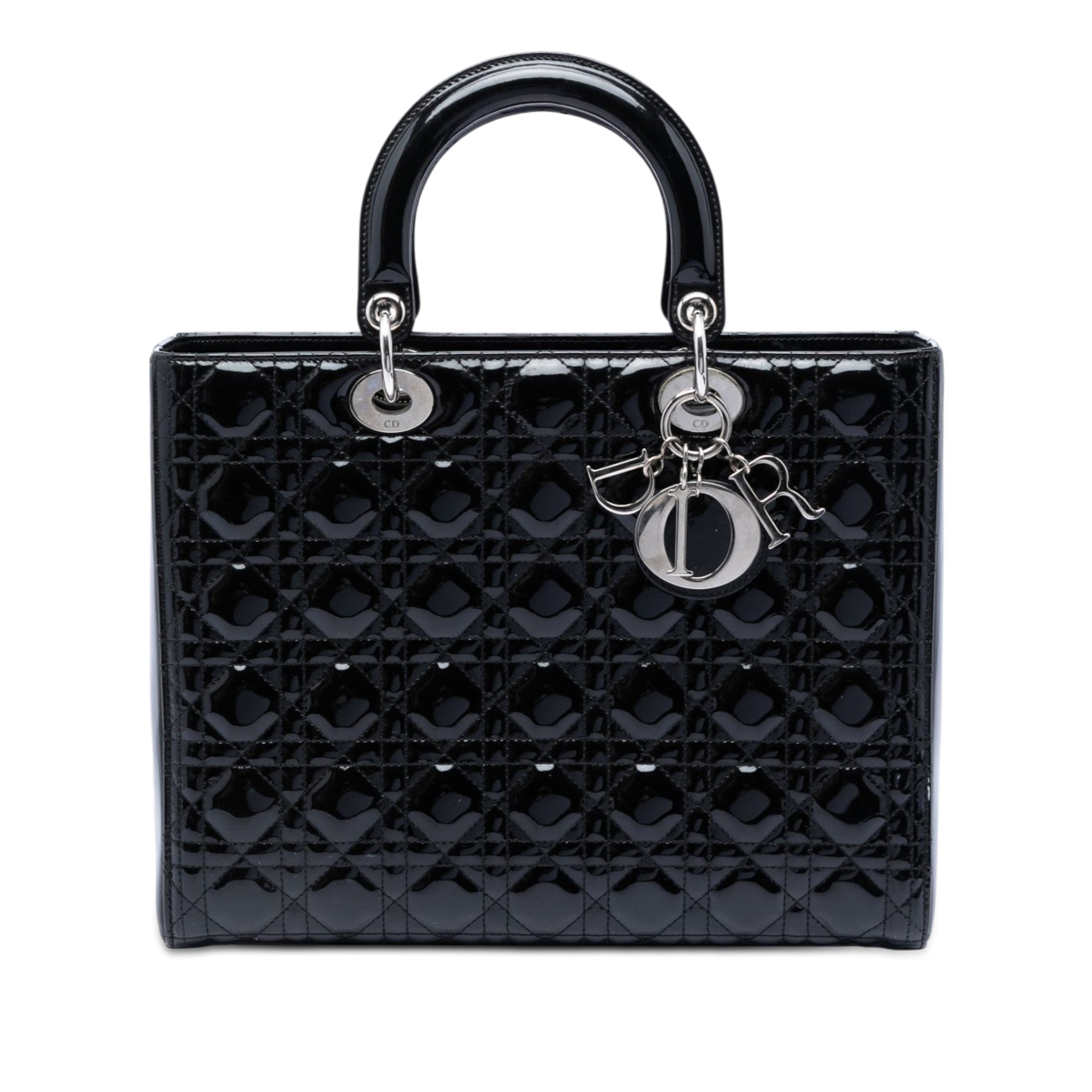 Dior Large Patent Cannage Lady Dior
