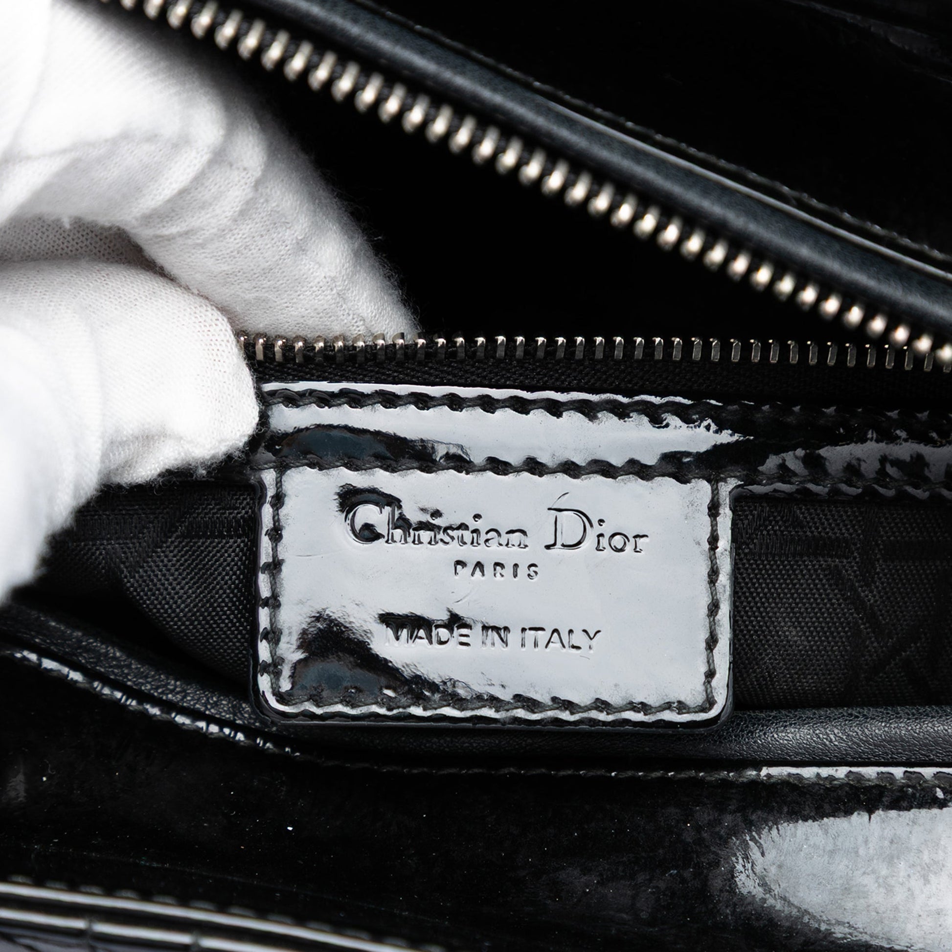 Dior Large Patent Cannage Lady Dior