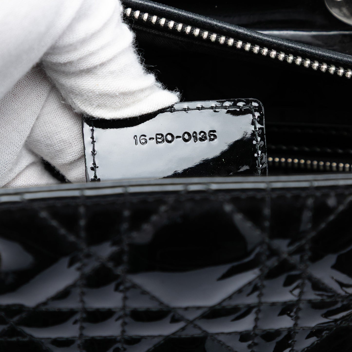 Dior Large Patent Cannage Lady Dior
