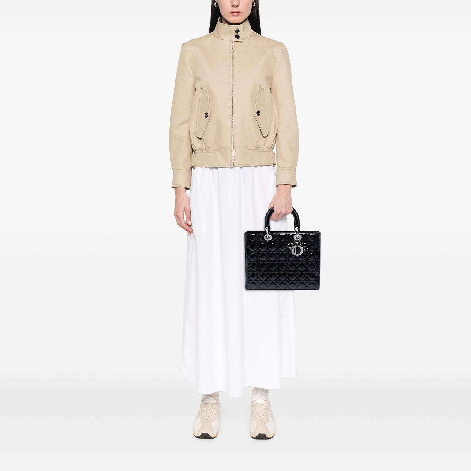 Dior Large Patent Cannage Lady Dior