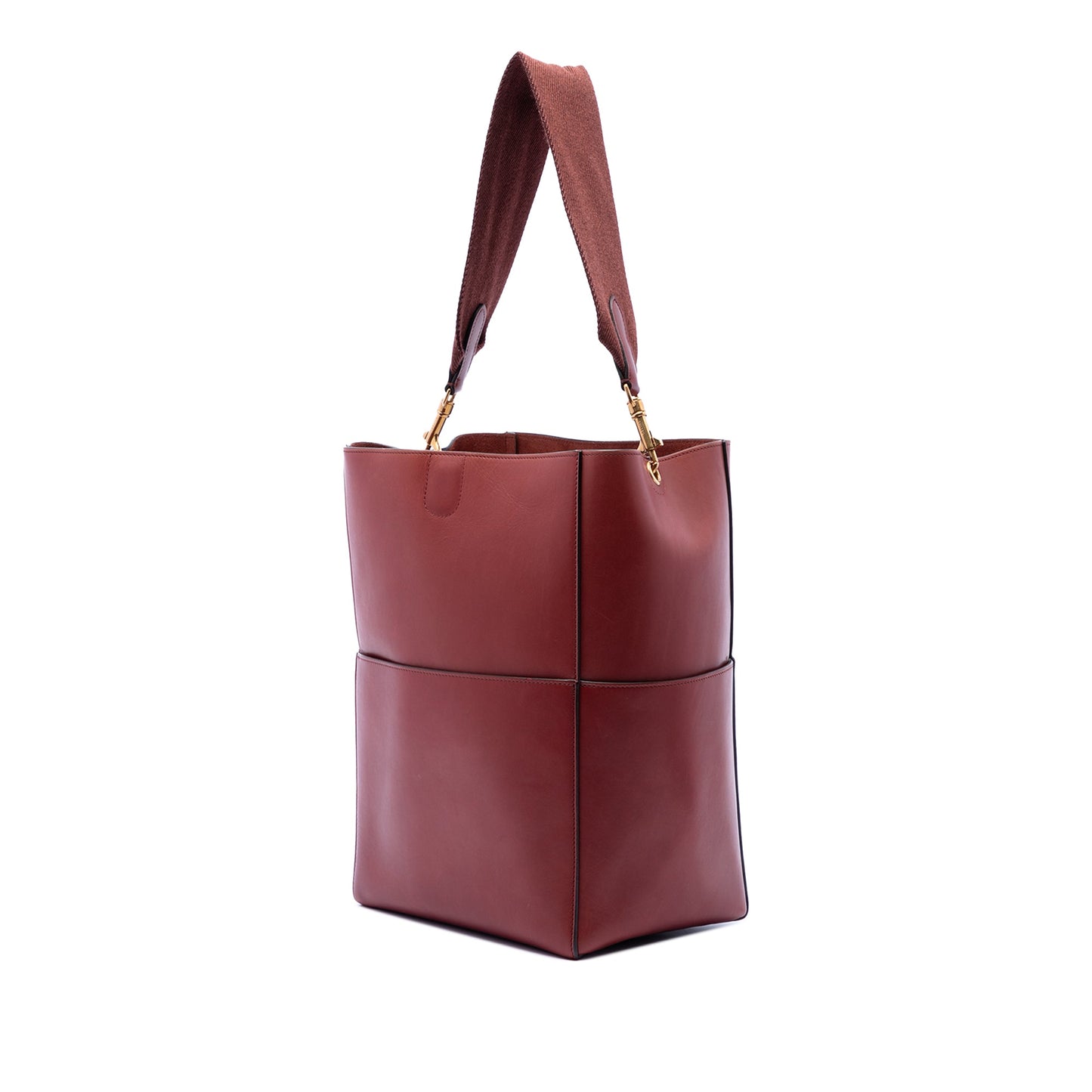 Celine Medium Leather Seau Sangle Bucket Bag