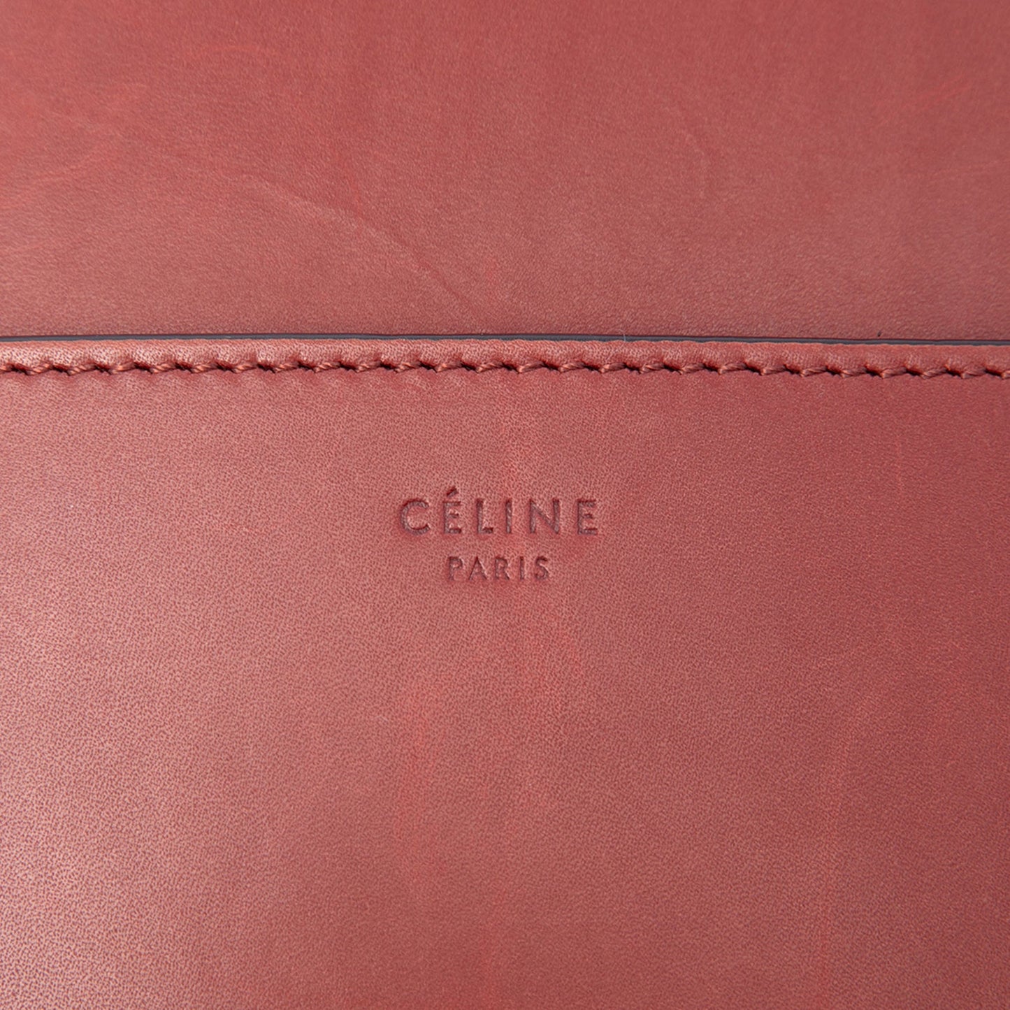 Celine Medium Leather Seau Sangle Bucket Bag